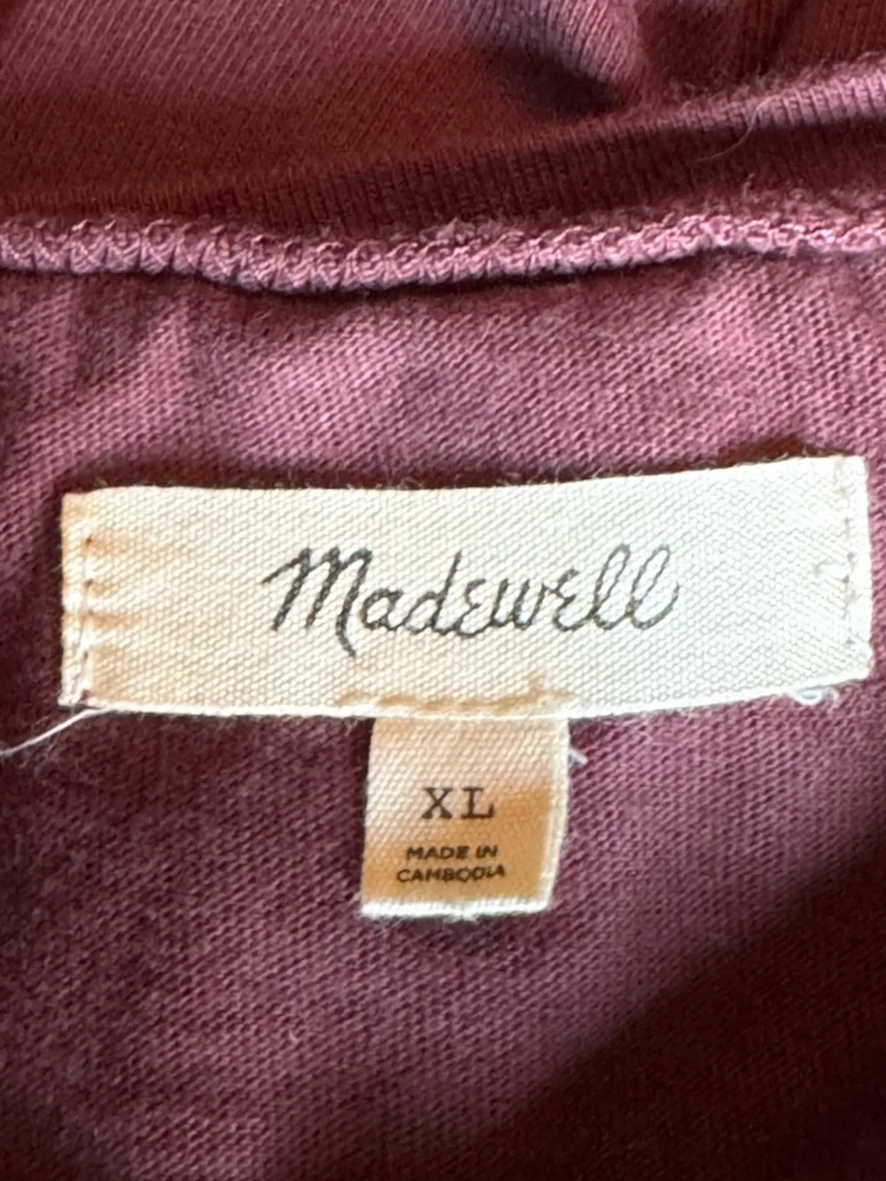Madewell Long Sleeve Crewneck Top XLarge - Picture 6 of 6